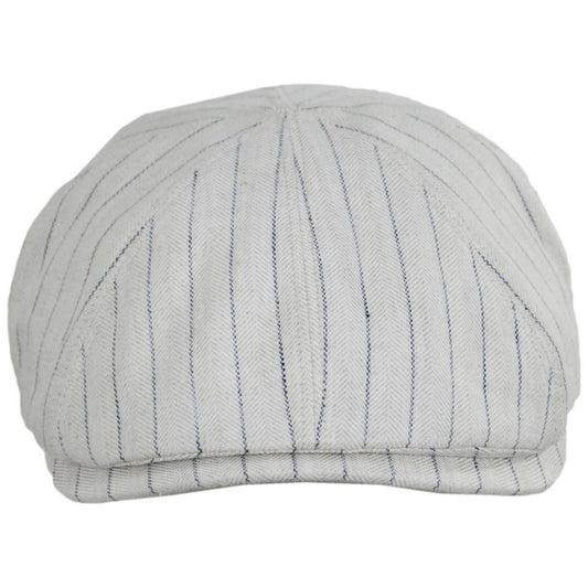 Bailey 1922 | Leif Linen Cotton Pub Ivy Cap | 167215 | front | CREAM STRIPE
