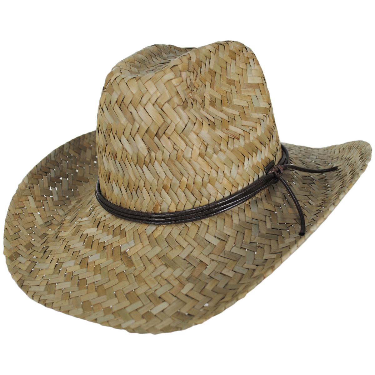 BRIXTON HATS | Houston Rush Straw Cowboy Hat | 128338 | lead | TAN