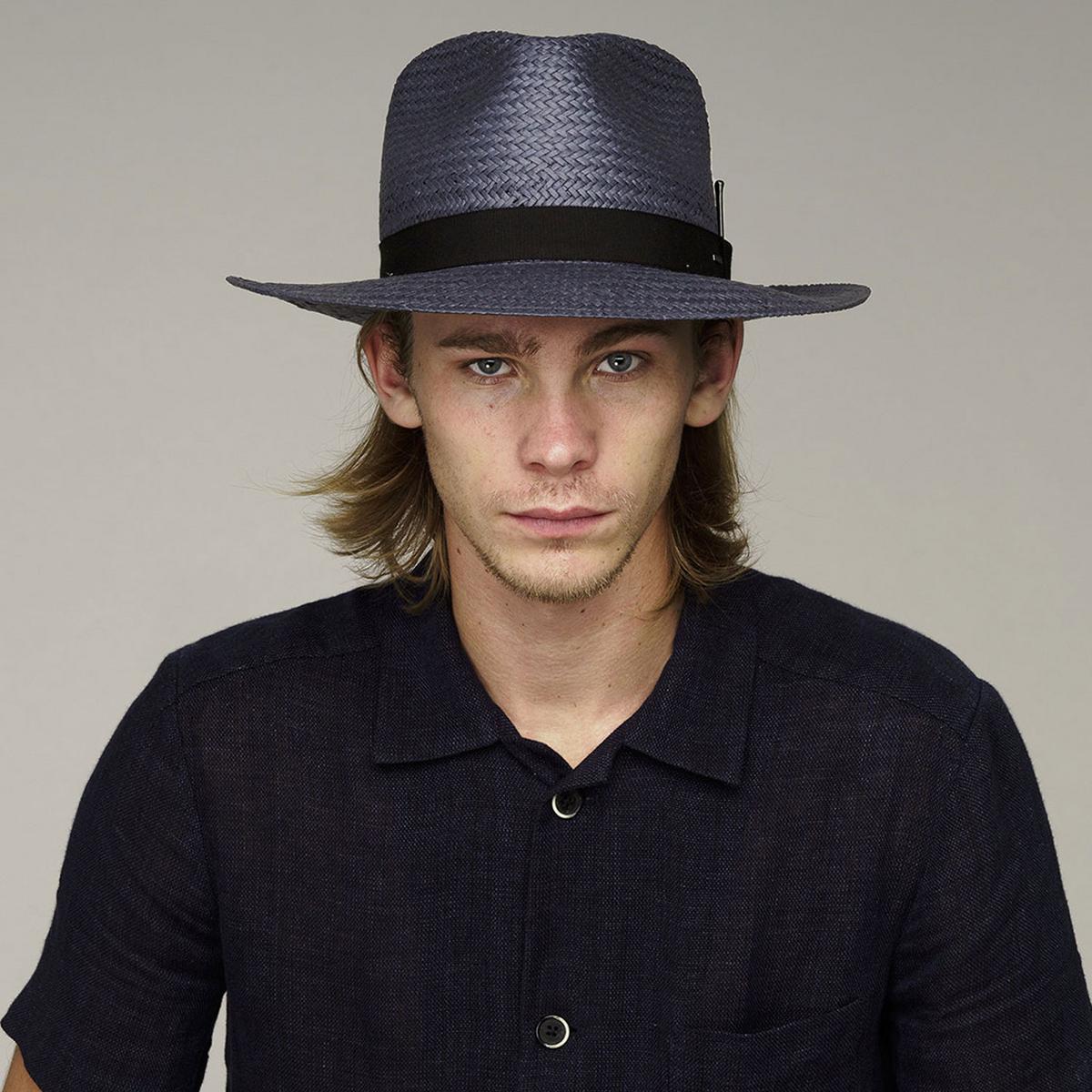 Bailey 1922 | Adlay Raindura Straw Fedora Hat | 127742 | lsmone | NAVY