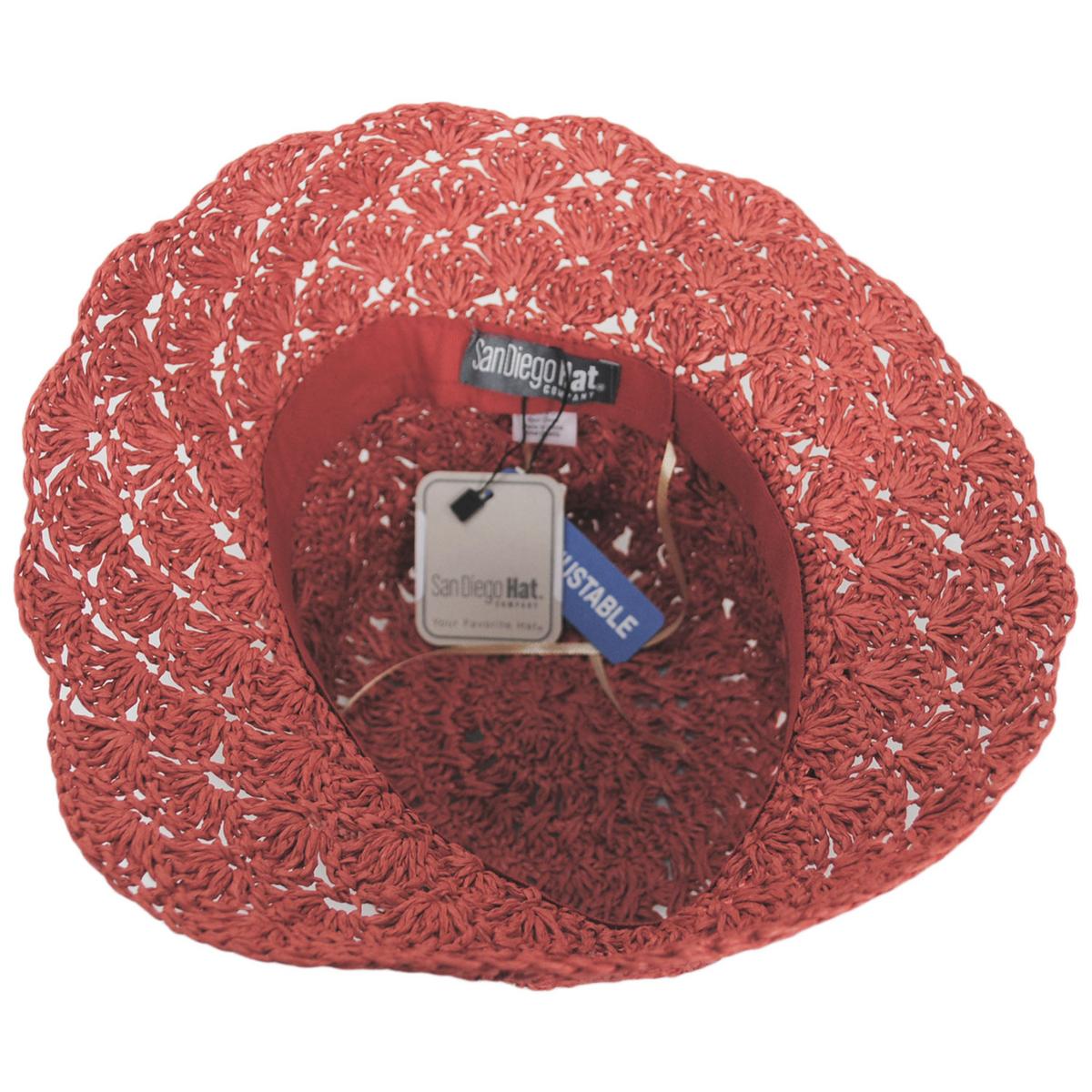 Boho Crochet Toyo Straw Bucket Hat