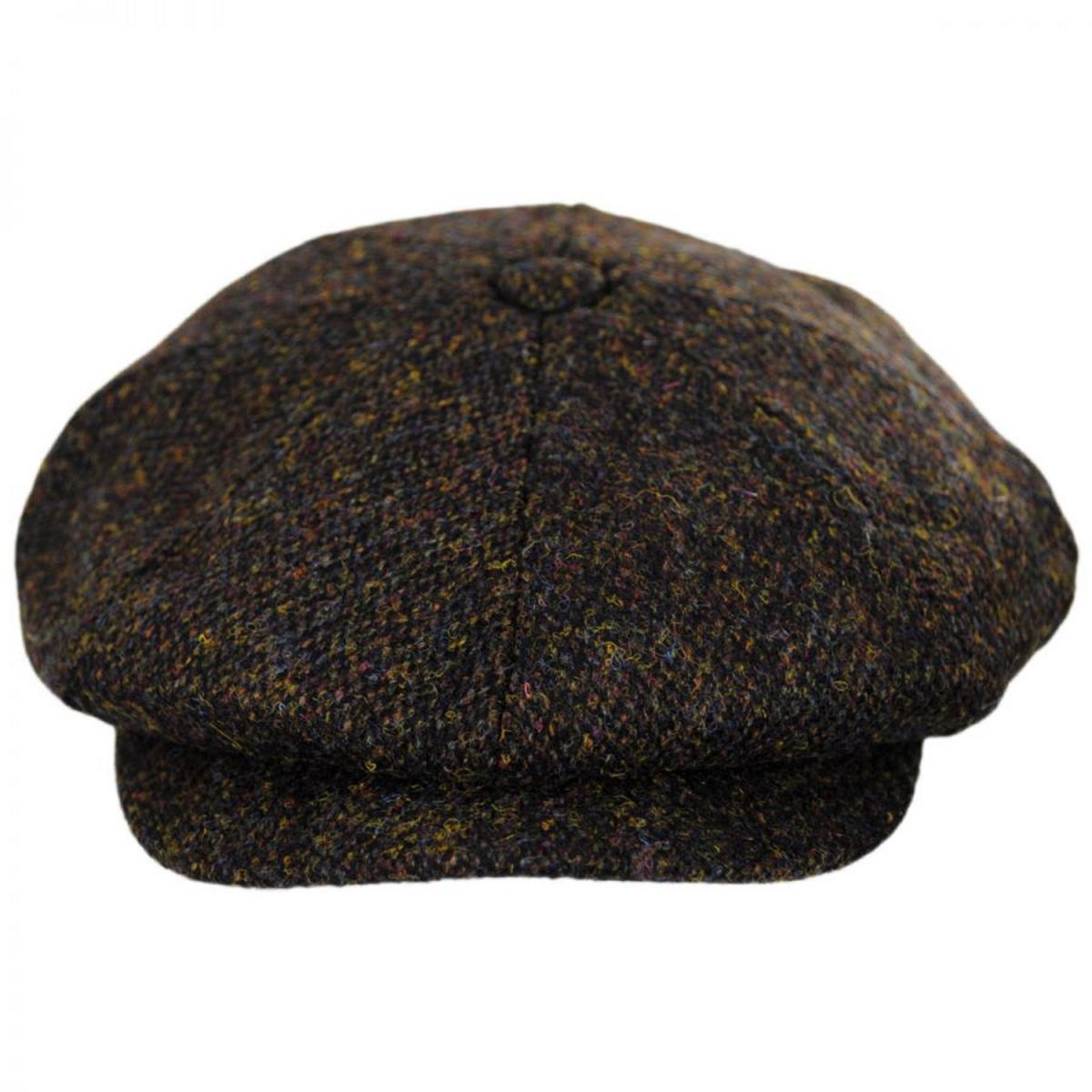 Jaxon & James | Arnol Harris Tweed Wool Newsboy Cap | 170003 | front | MOSS