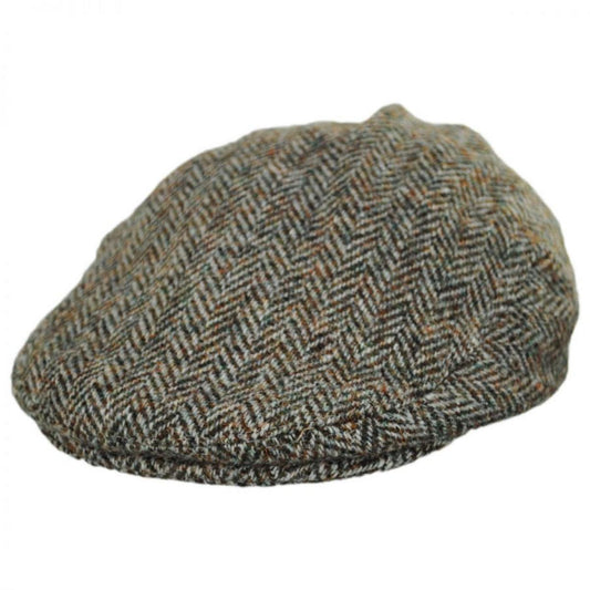 Failsworth | Stornoway Harris Tweed Wool Herringbone Flat Cap-Oatmeal | 177905 | lead | OATMEAL