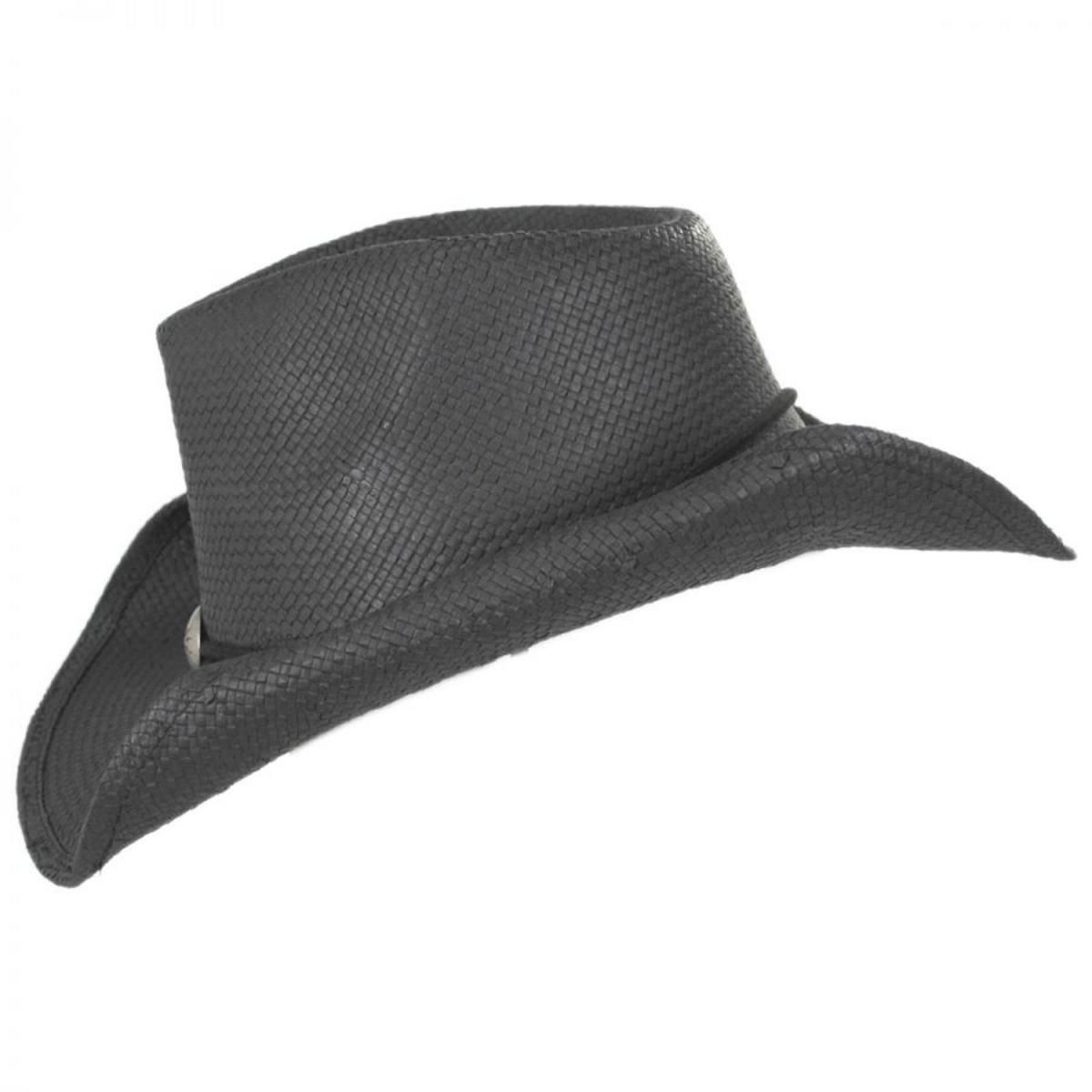 Dorfman Pacific | Chincord Toyo Straw Western Hat | 126150 | profile | BLACK
