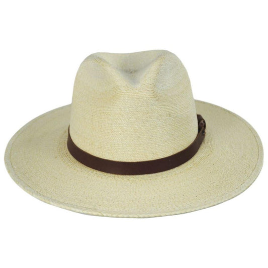 BRIXTON HATS | Field Proper Palm Straw Fedora Hat | 128337 | front | NATURAL