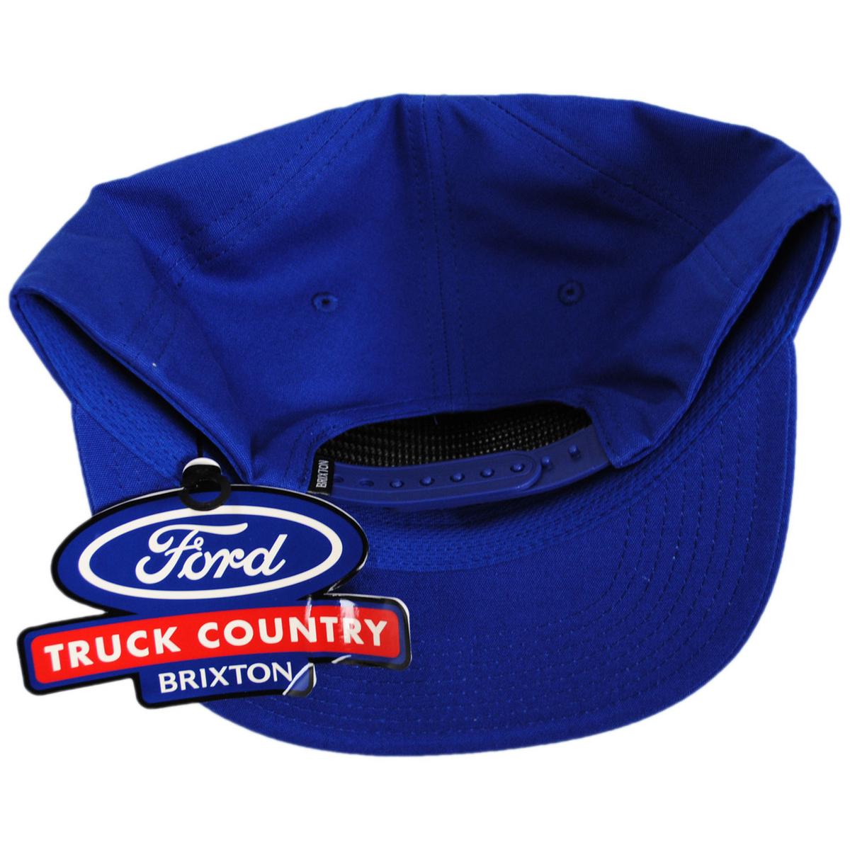 BRIXTON HATS | Ford No.1 Cotton HP Snapback Baseball Cap | 201884 | under | FORD BLUE