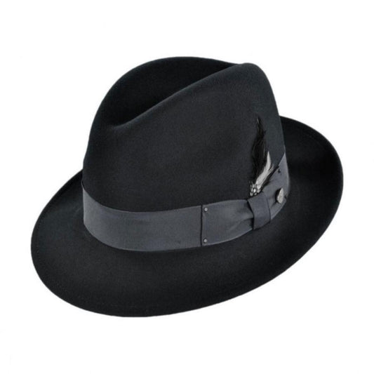 Bailey 1922 | Blixen Wool LiteFelt Fedora Hat | 130033 | lead | BLACK