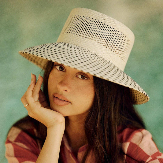 BRIXTON HATS | Lilith Panama Straw Sun Hat | 104067 | lsfone | NATURAL/BLACK