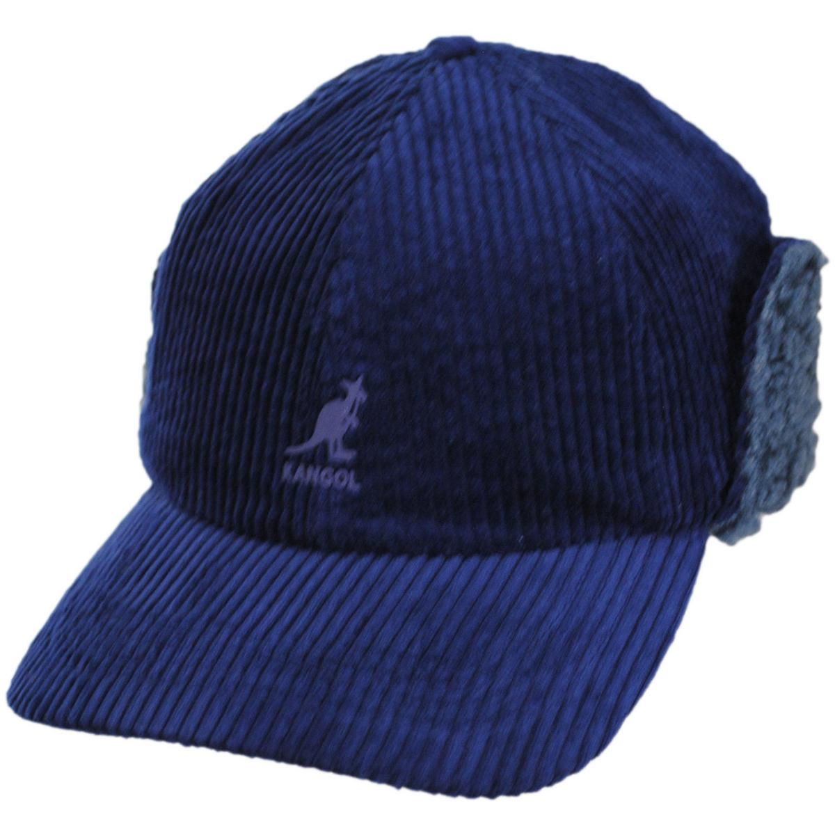 Kangol | Corduroy Earflap Fitted Baseball Cap | 201116 | lead | HAZY INDIGO