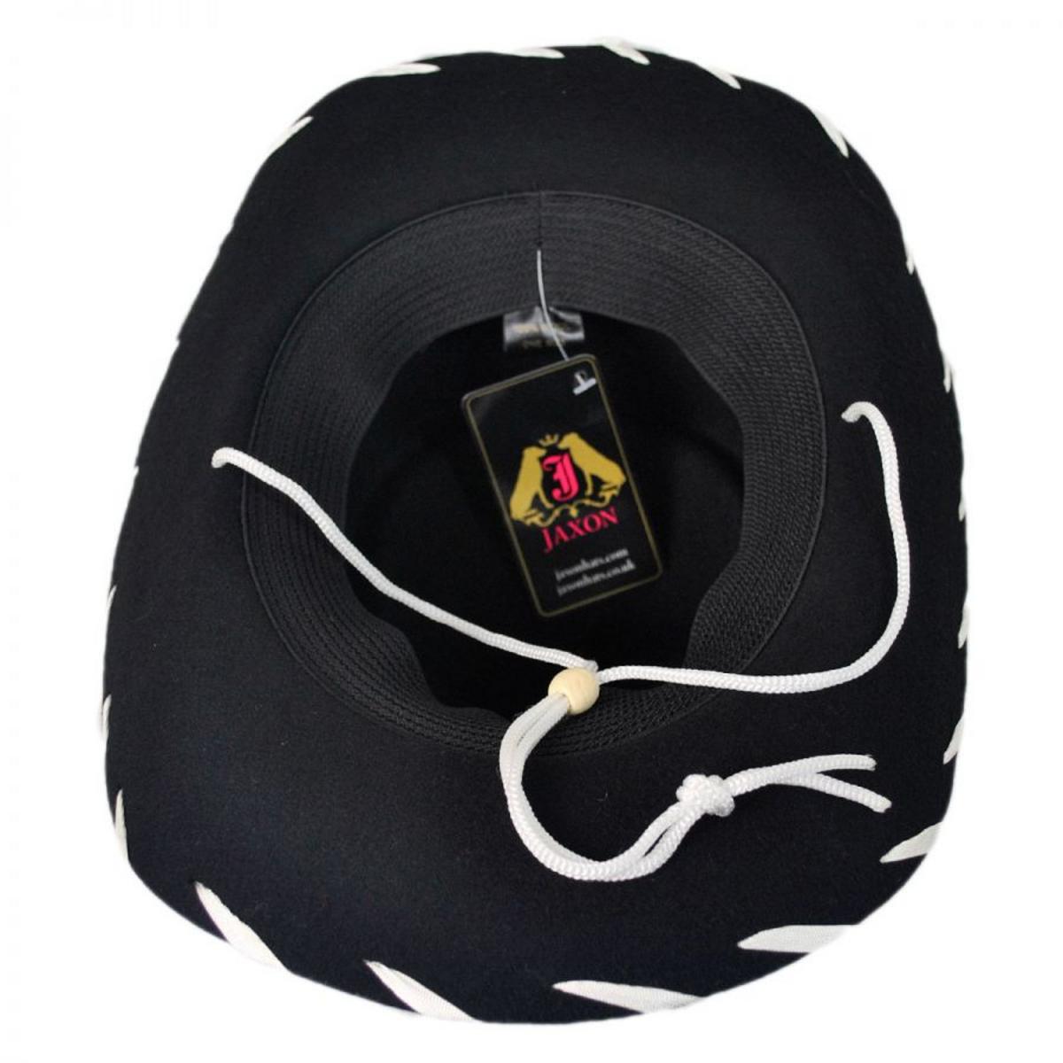 Jaxon Hats | Kid's Classic Wool Felt Cowboy Hat | 507000 | under | BLACK