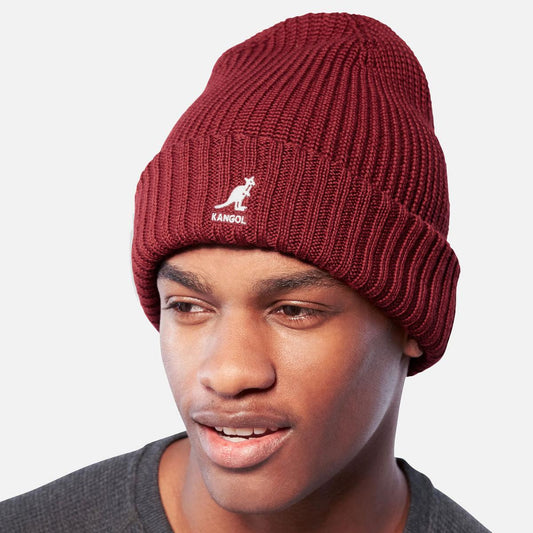Kangol | Merino Wool Rib Beanie Hat | 500405 | lsmone | CRANBERRY
