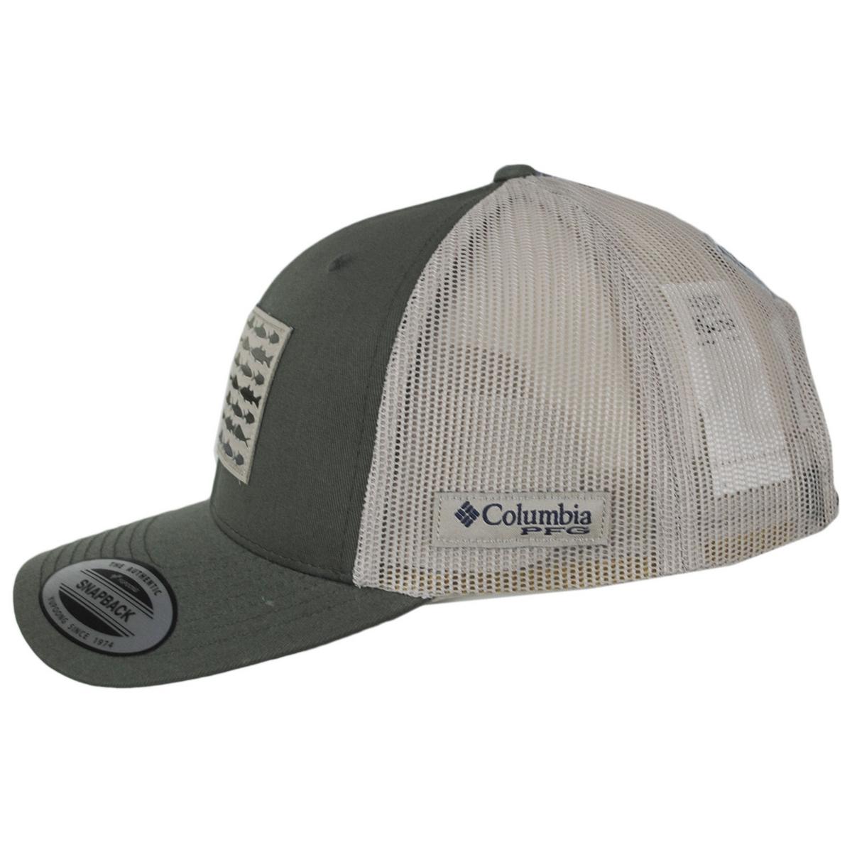 Columbia Sportswear | PFG Fish Flag Mesh Snapback Baseball Cap | 400151 | profile | CYPRESS FOSSIL