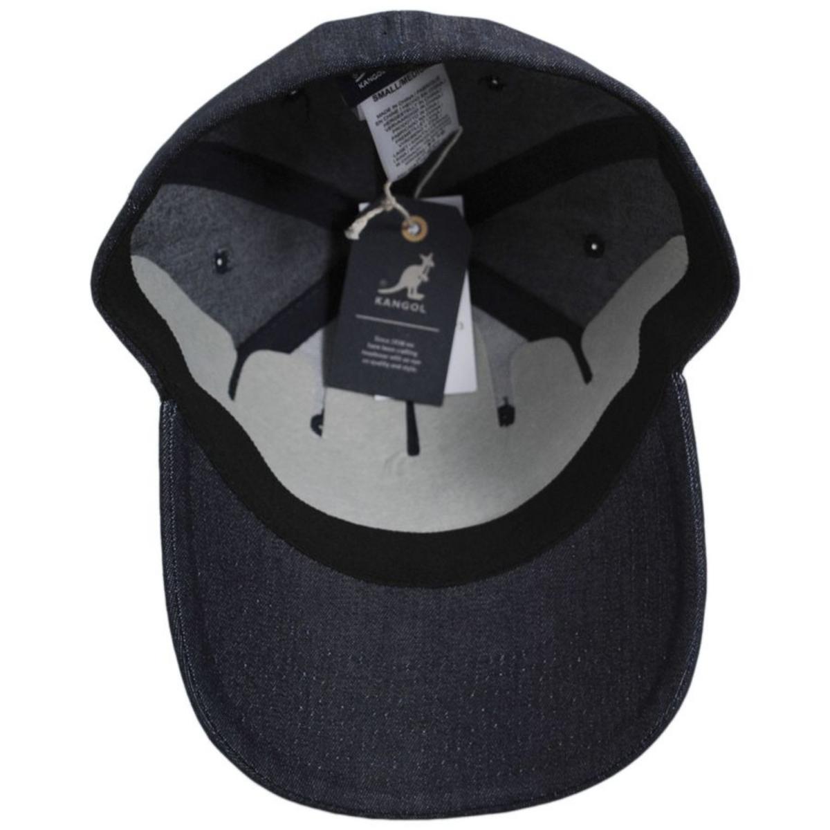 Kangol | Logo Denim Flexfit Fitted Baseball Cap | 201107 | under | INDIGO