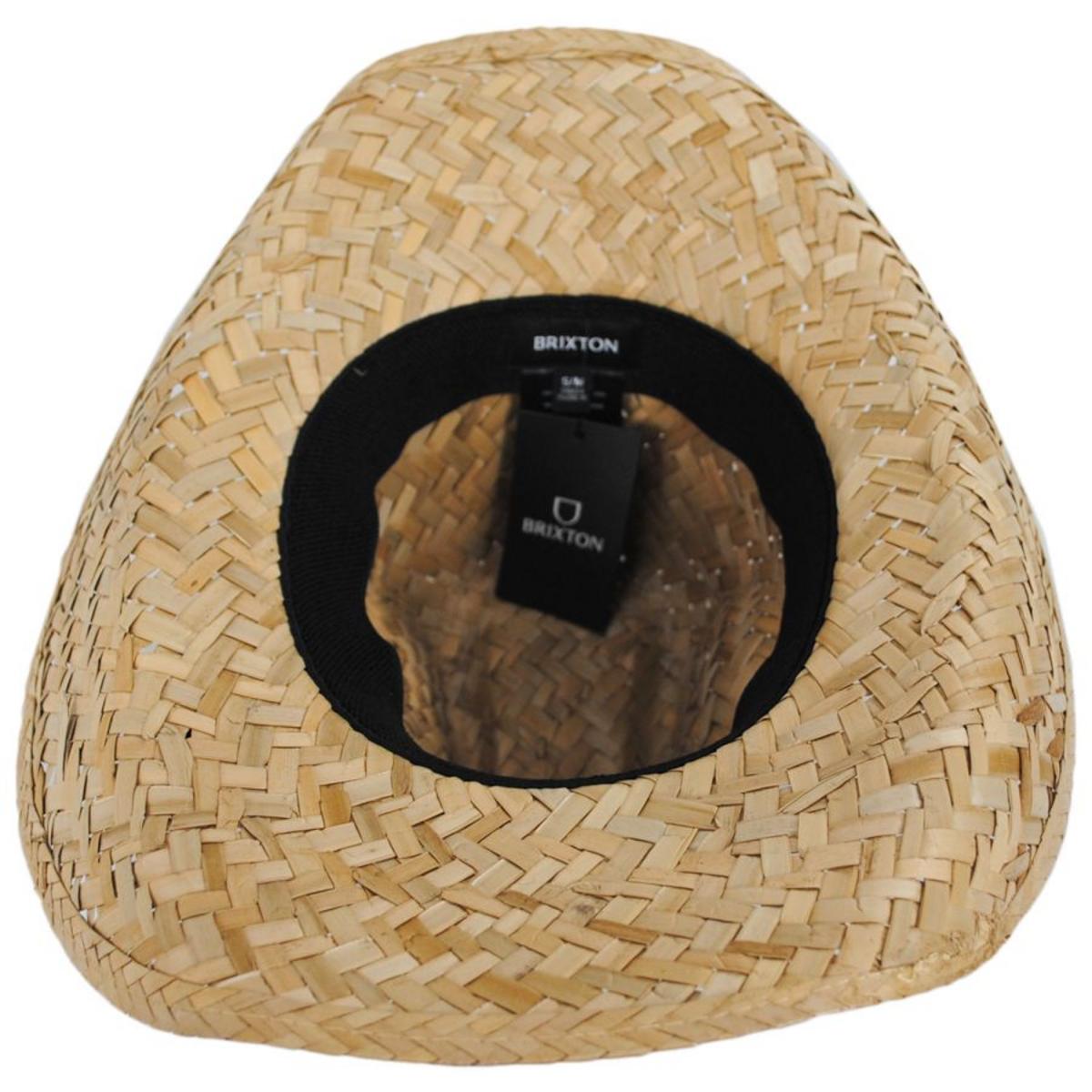BRIXTON HATS | Houston Rush Straw Cowboy Hat - Natural & Toffee | 128338FW24 | under | NATURAL