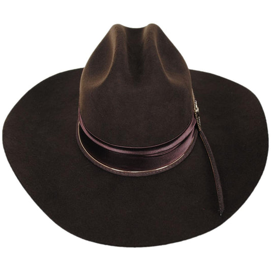 Charlie 1 Horse | Lainey Wilson Songbird Wool Felt Western Hat | 124966 | front | CHOCOLATE