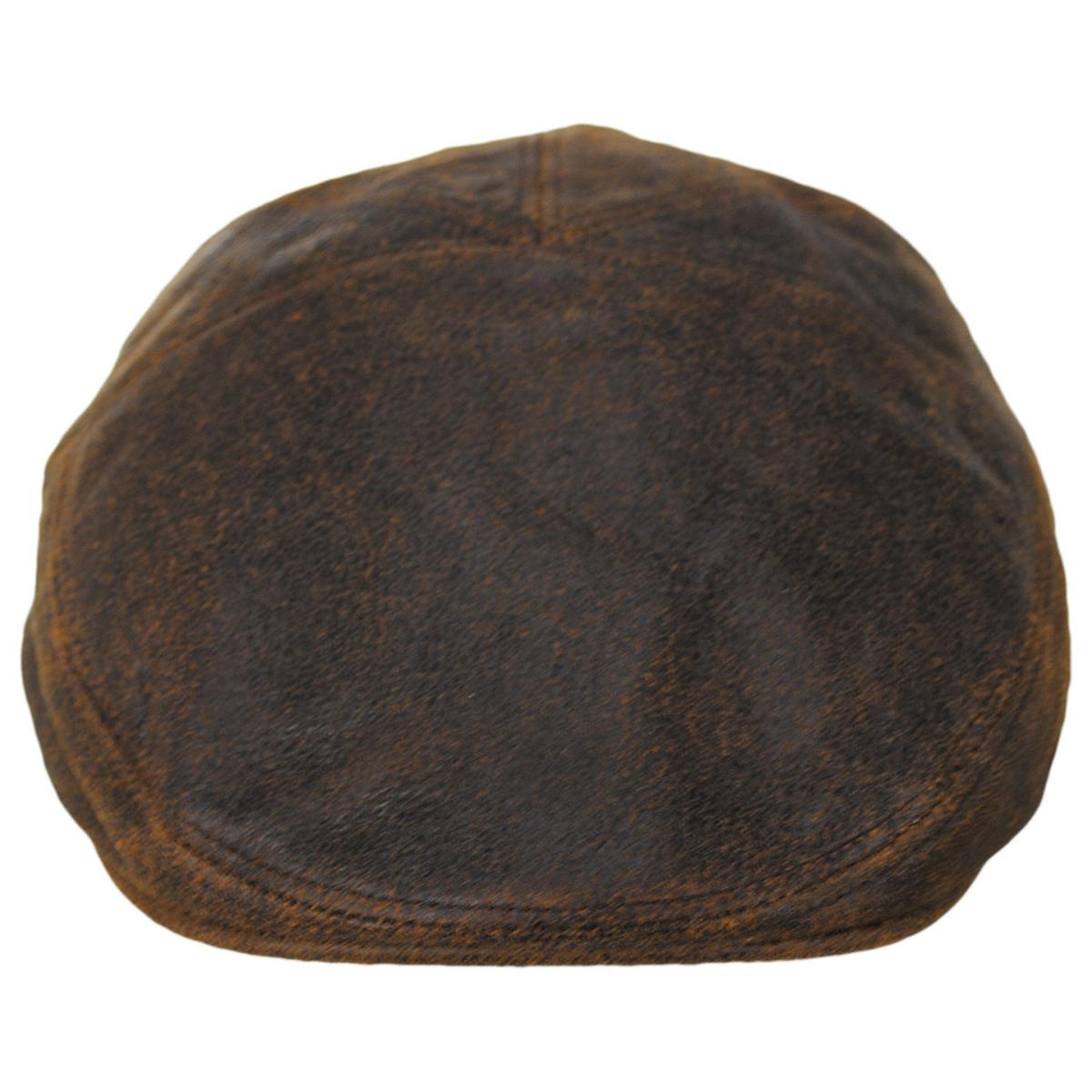 Bailey 1922 | Taxten Weathered Leather Ivy Cap | 167127 | front | BROWN
