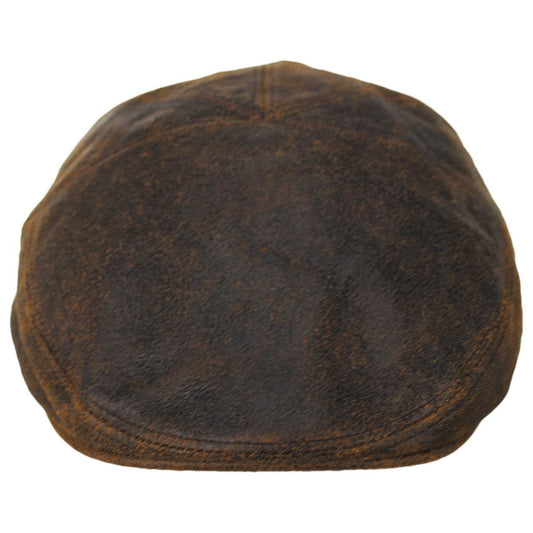 Bailey 1922 | Taxten Weathered Leather Ivy Cap | 167127 | front | BROWN