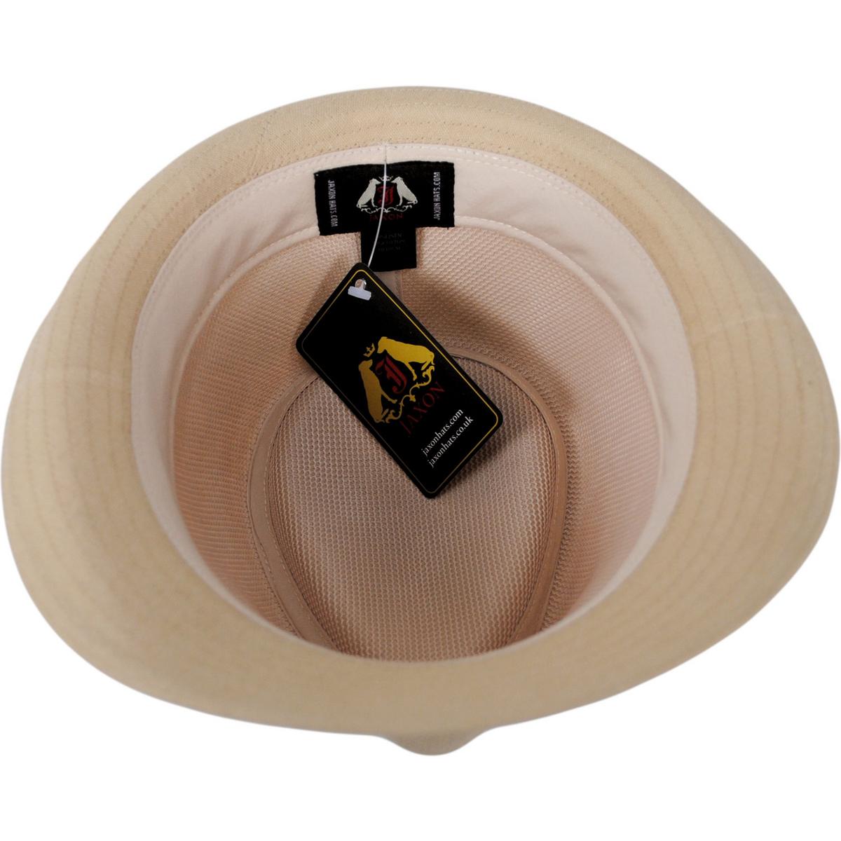 Jaxon Hats | Wholesale Cotton Trilby Fedora Hat B2B Pre-Pack | B2B147247 | under | TAN