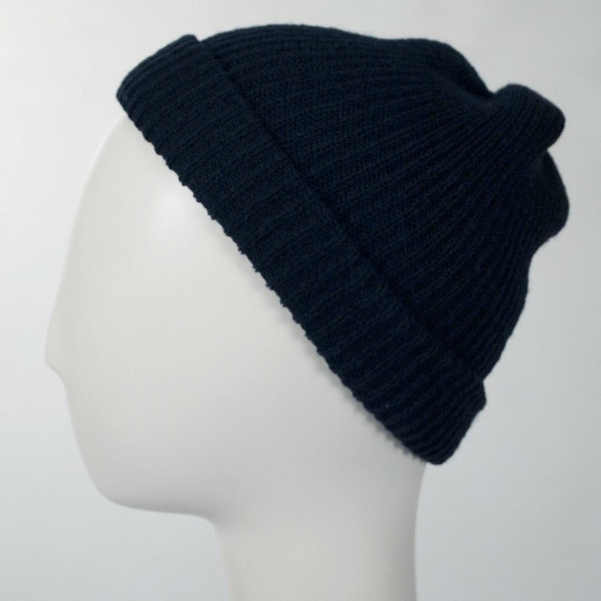 Dorfman Pacific | Watcher Acrylic Knit Beanie | 500033 | profile | NAVY BLUE