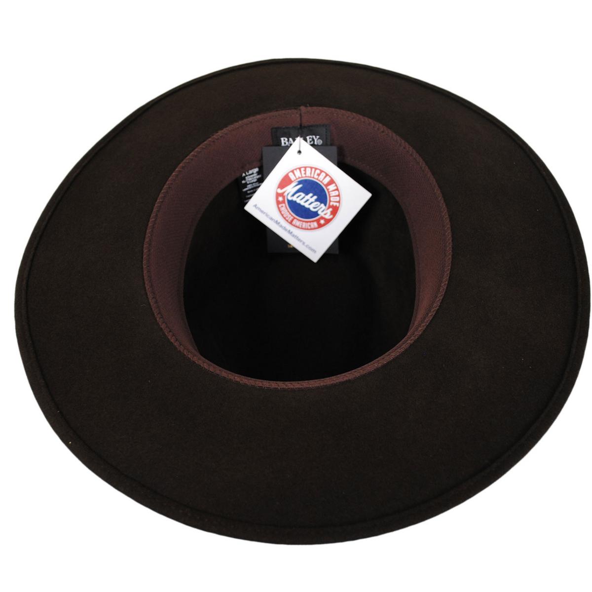 Bailey 1922 | Stedman Elite Velour Wool Felt Fedora Hat | 130344 | under | JAVA BEAN