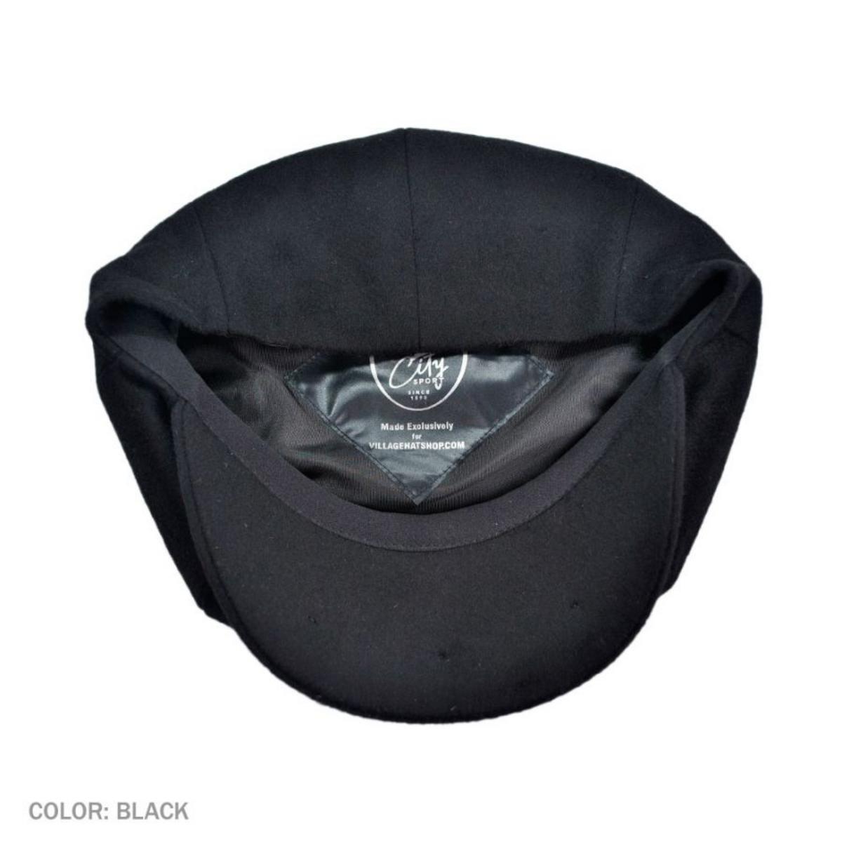 City Sport Caps | Loden Wool Newsboy Cap | 175010 | under | BLACK