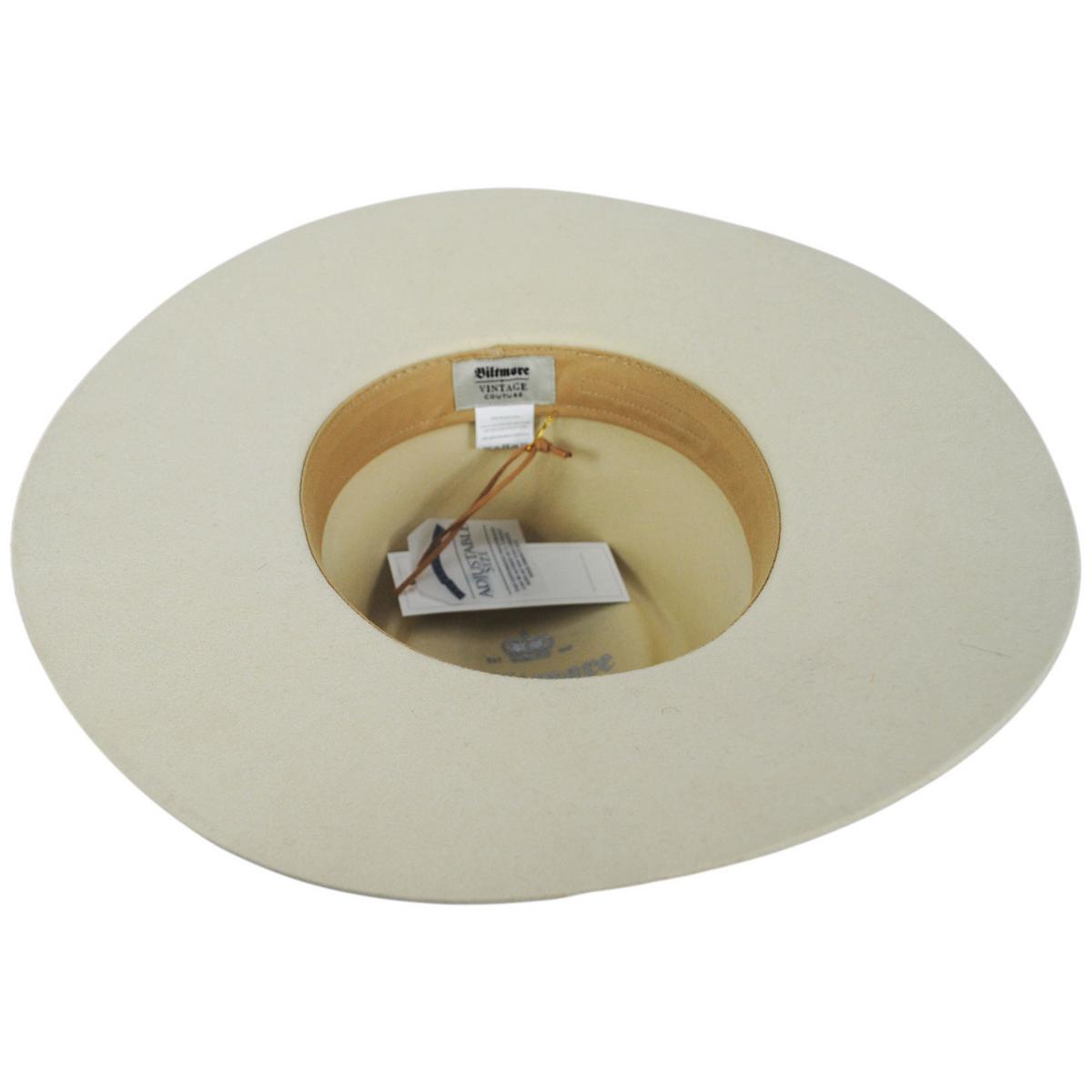 Biltmore | V.C. Celebration Wool Felt Rancher Fedora Hat | 130272 | under | IVORY