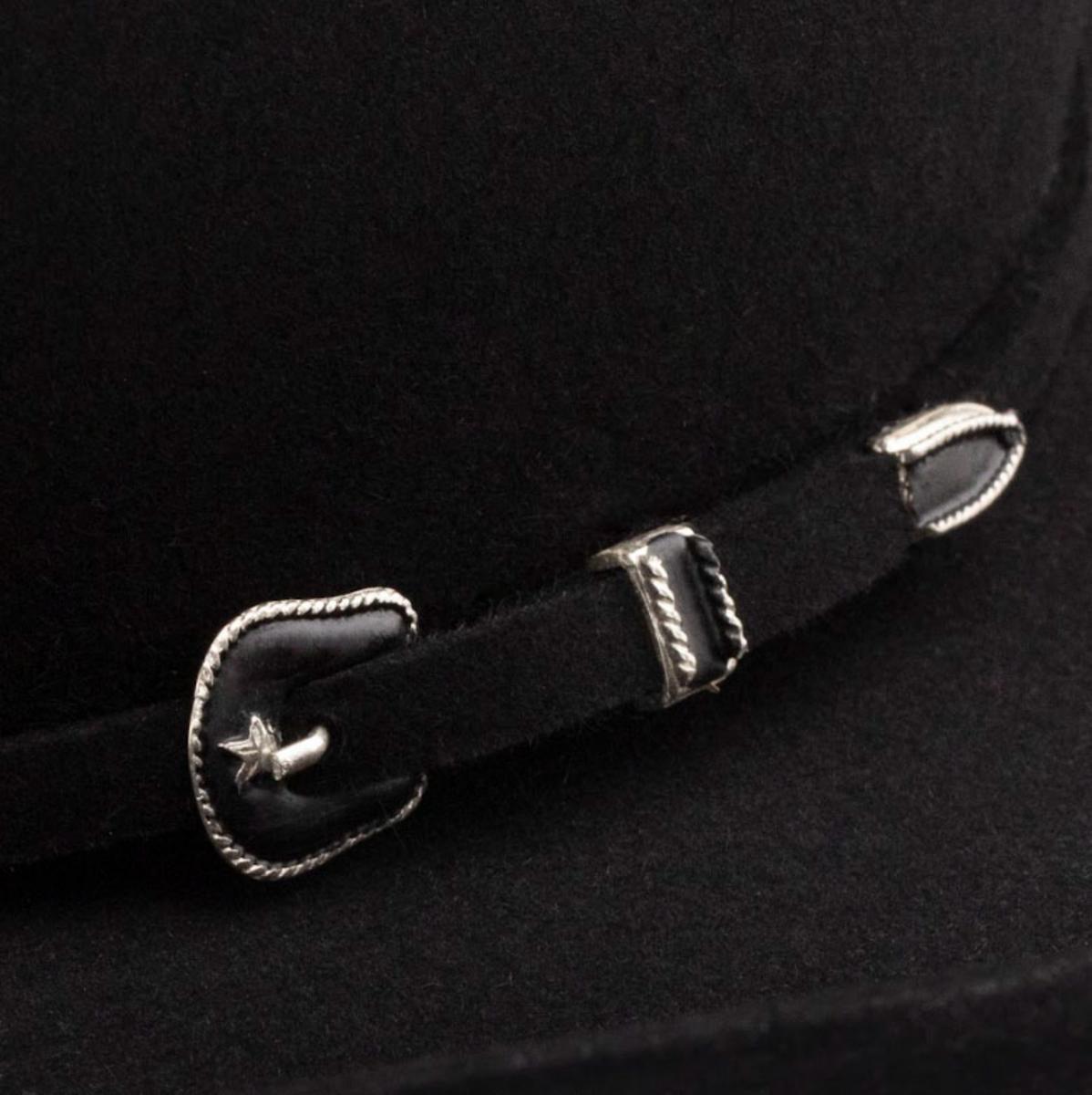 Resistol | George Strait Collection City Limits 6X Fur Felt Western Hat | 130642 | detailone | BLACK