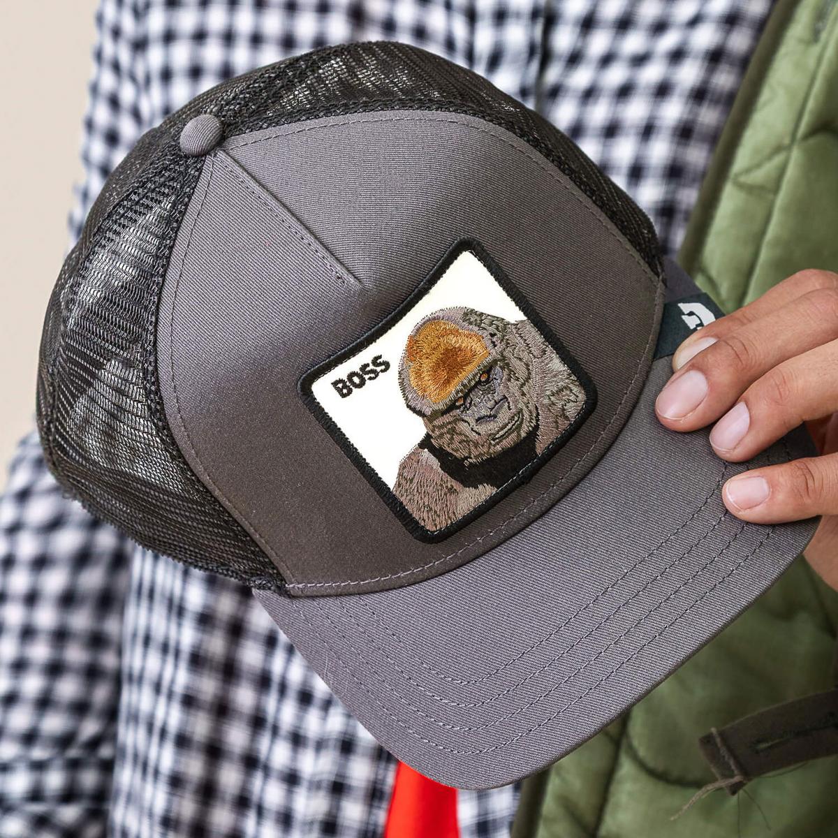 Goorin Bros | Boss Mesh Trucker Snapback Baseball Cap | 200602 | lsmtwo | CHARCOAL