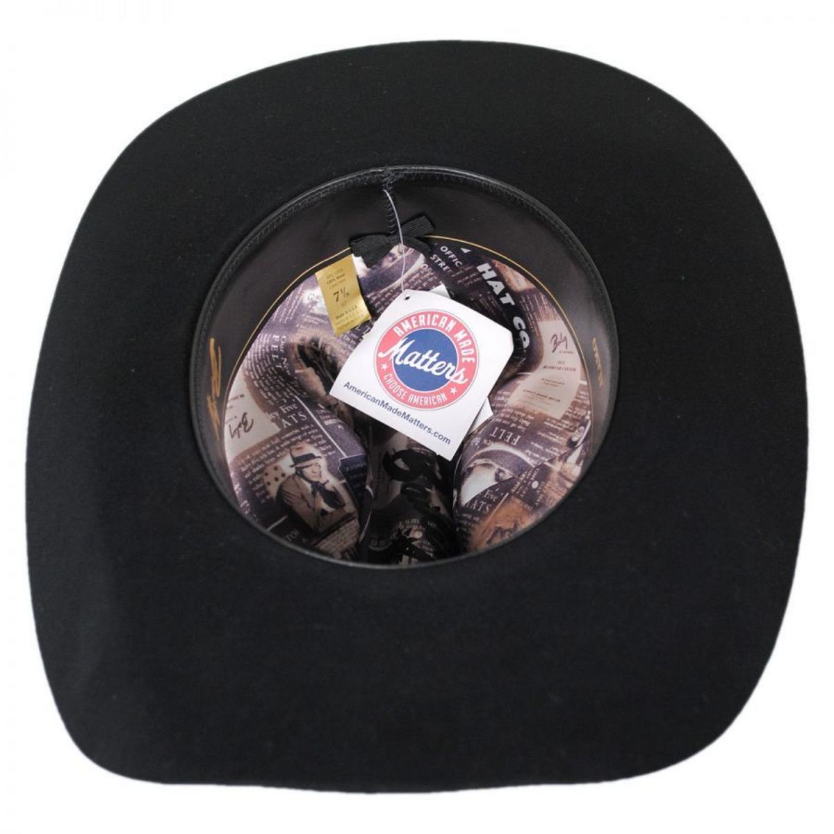 Bailey Western | Alamo Wool Felt Western Hat | 130134 | under | BLACK