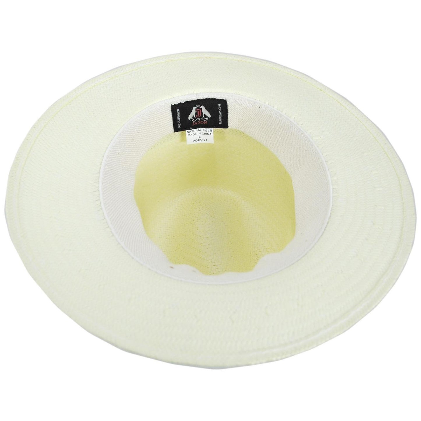 Jaxon Hats | Toyo Straw Safari Fedora Hat - Khaki Band | 129914 | under | IVORY