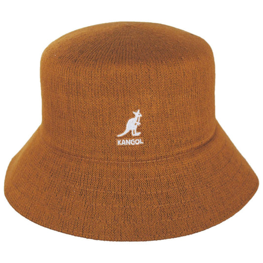 Kangol | Bamboo Lahinch Bucket Hat | 185844 | front | RUSTIC CARAMEL
