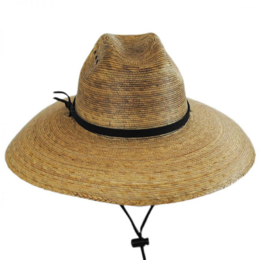 Jeanne Simmons | Palm Leaf Straw Lifeguard Hat | 101710 | front | DARK NATURAL