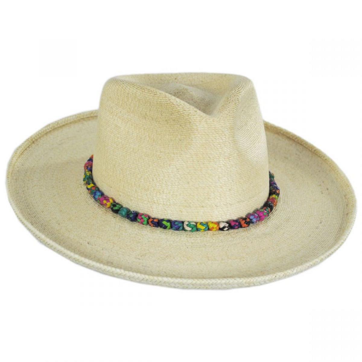 Scala | Justicia Palm Leaf Straw Fedora Hat