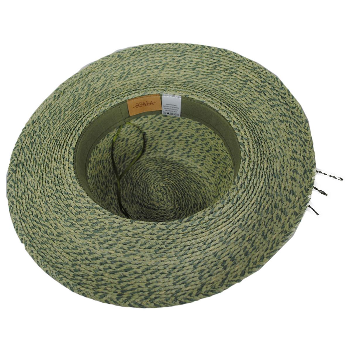 Scala | Llana Toyo Braid Straw Safari Fedora Hat | 105503 | under | SAGE