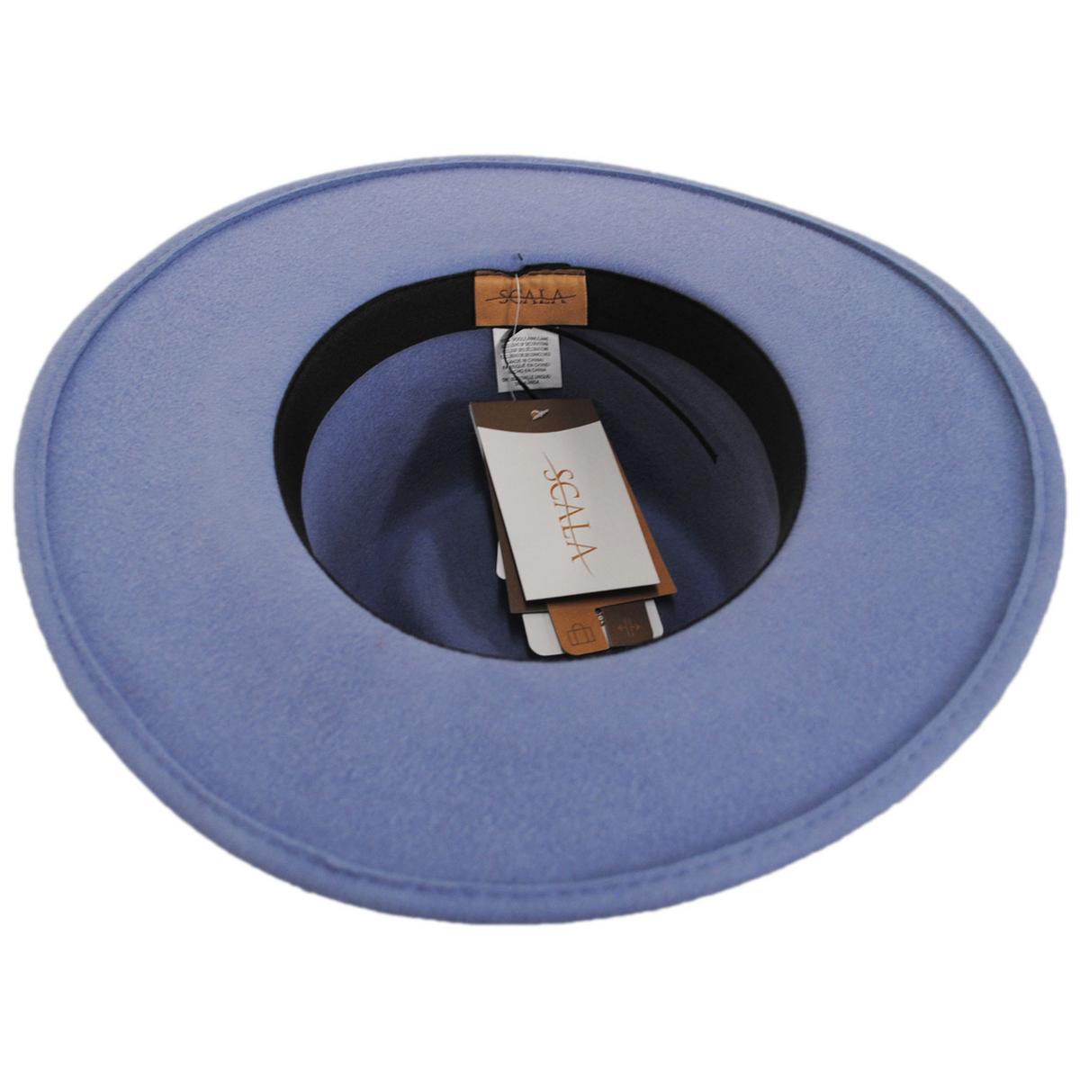 Scala | Kathrina Wool Felt Fedora Hat | 123442 | under | DENIM