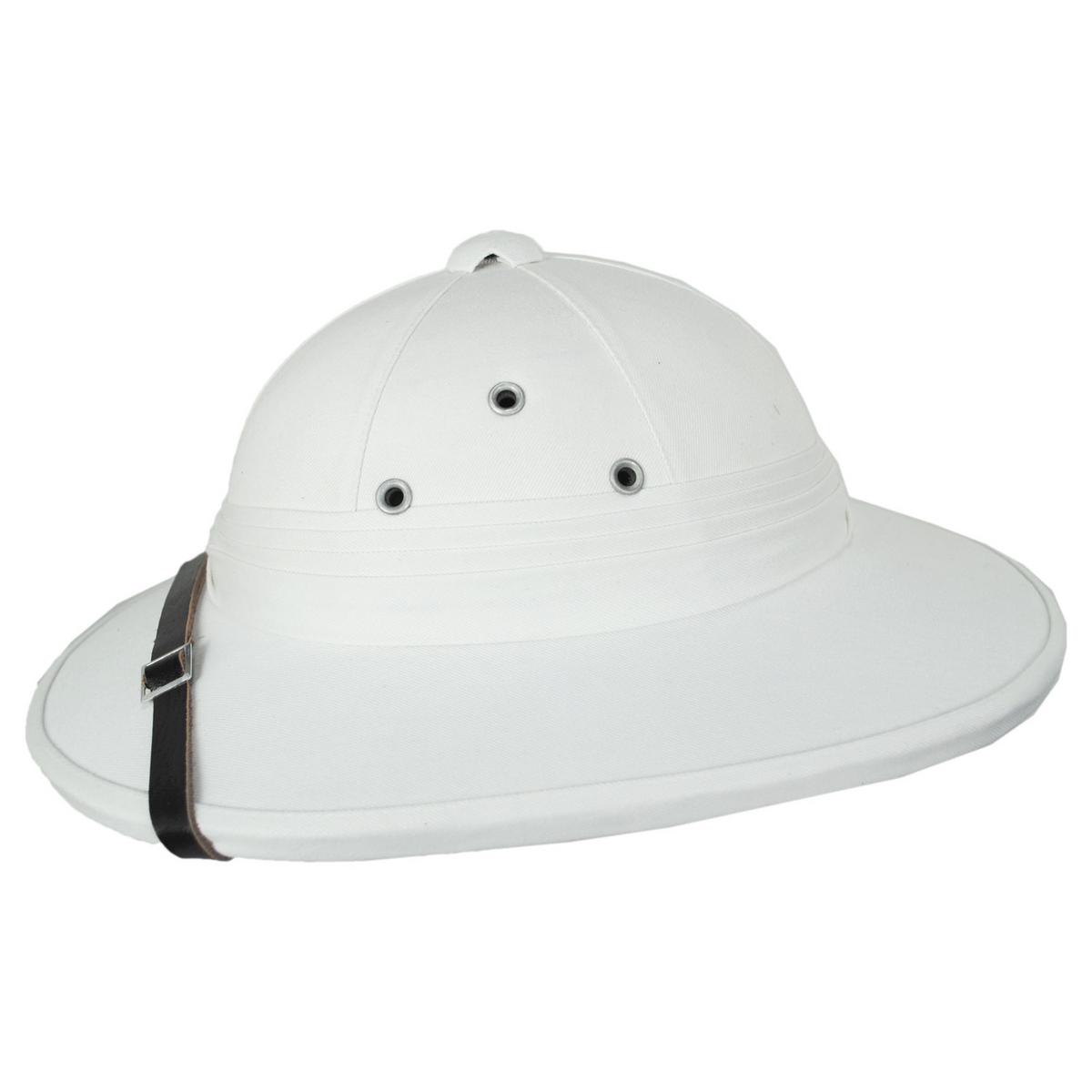 Village Hat Shop | Wholesale French Pith Helmet B2B Pre-Pack | B2B155800 | profile | WHITE