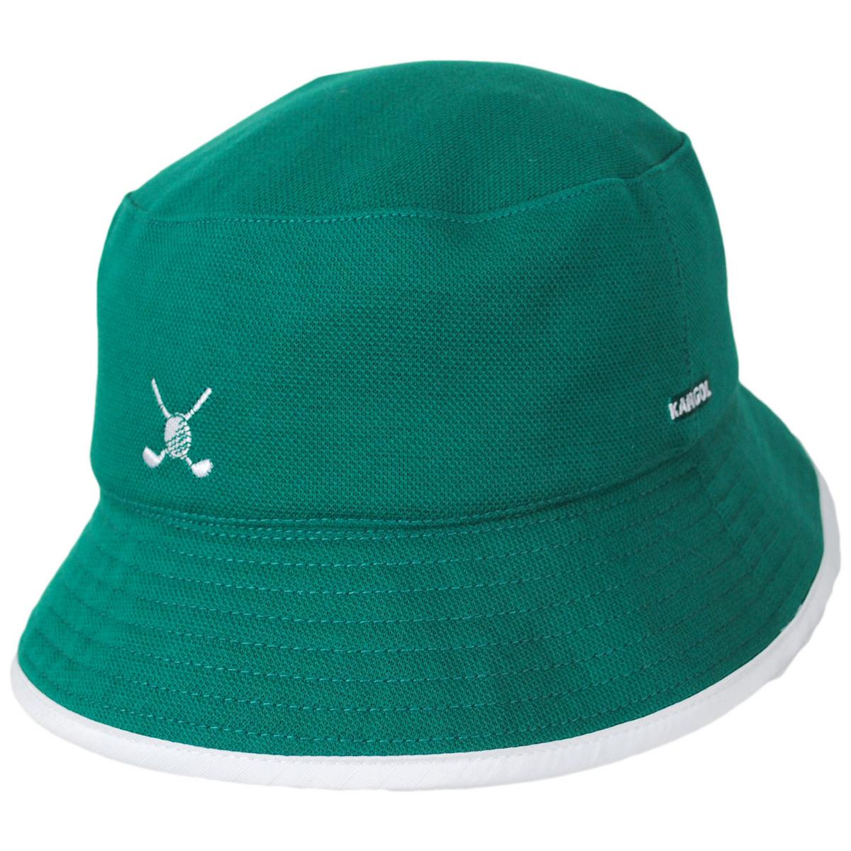 Kangol | Golf Reversible Bucket Hat | 185814 | lead | GREEN/WHITE