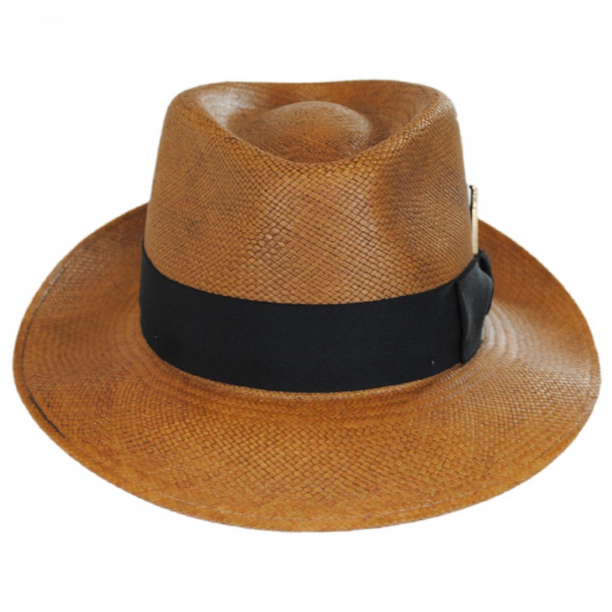 Bailey 1922 | Tessier Panama Straw Fedora Hat | 127804 | front | ANTIQUED SIENNA