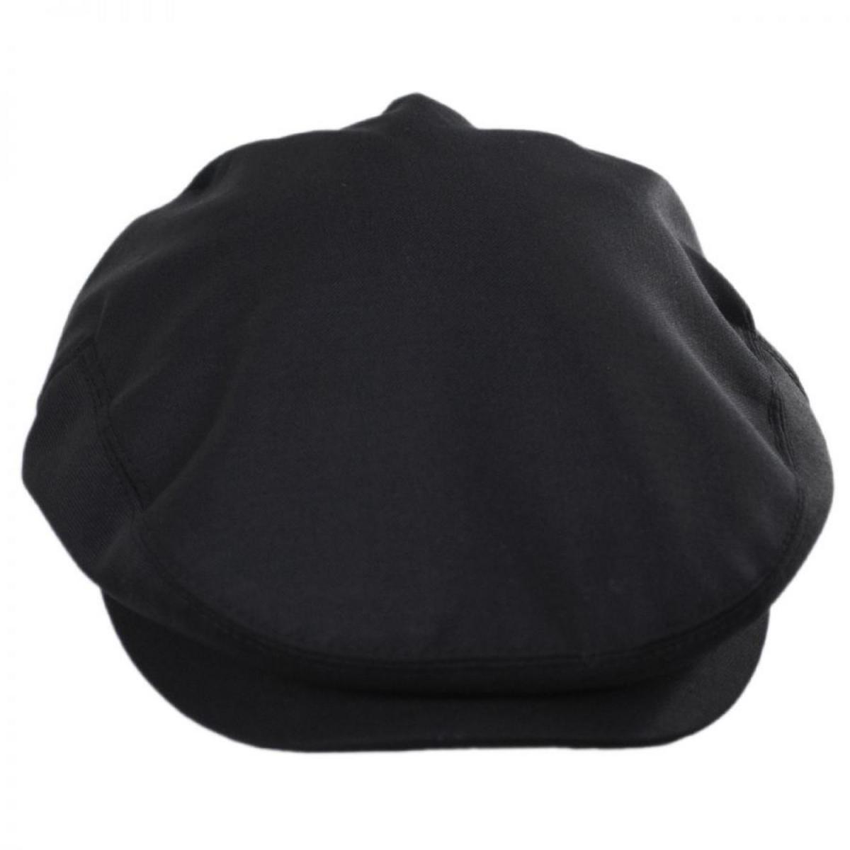 Baskerville Hat Company | Wholesale Elverton Wool Solid Ivy Cap B2B Pre-Pack | B2B167602 | front | BLACK