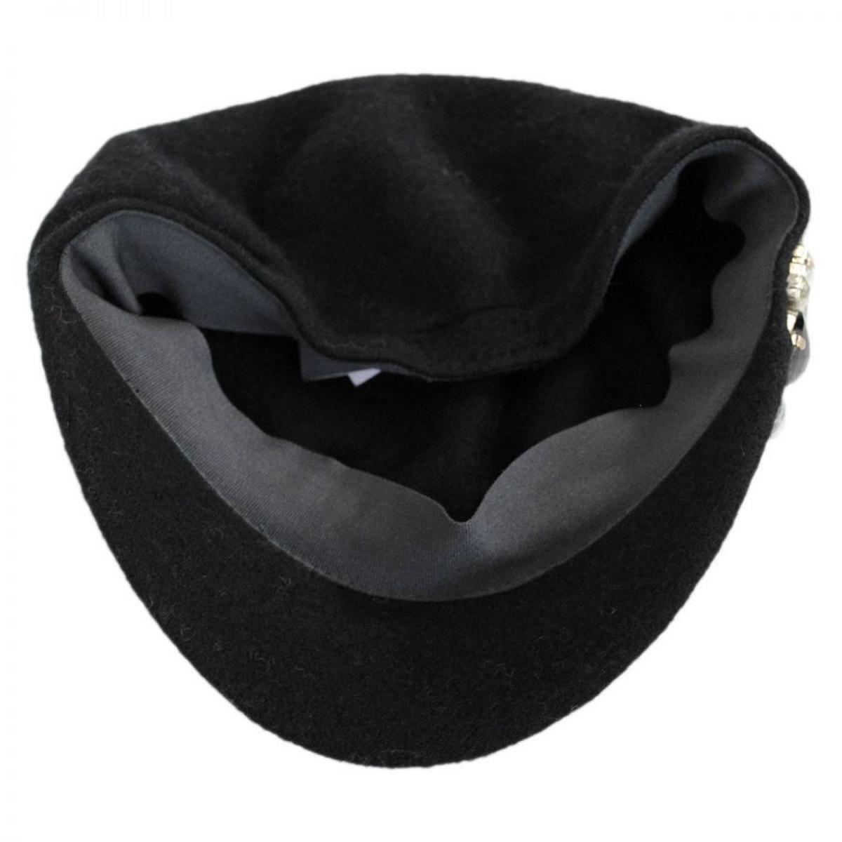 Betmar | Rhinestone Wool Cap | 106075 | under | BLACK