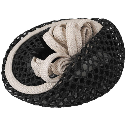 Kathy Jeanne | Trellis Mesh Toyo Straw Pillbox Hat | 122441 | lead | BLACK
