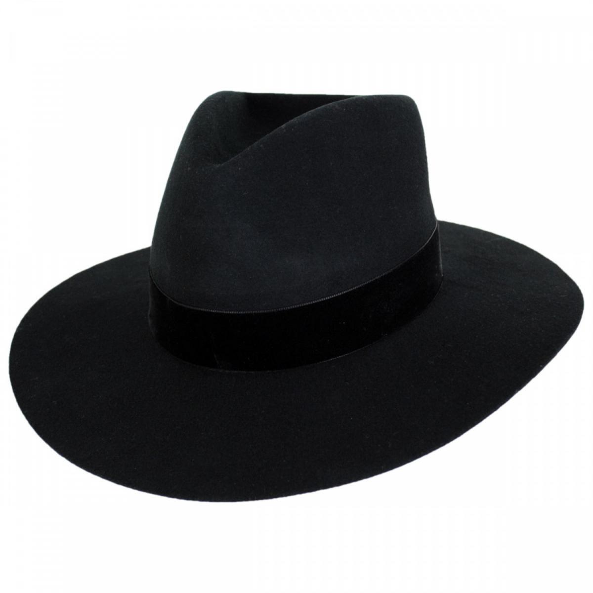 Lack of Color | Benson Tri Wool Felt Fedora Hat | 124305 | lead | BLACK