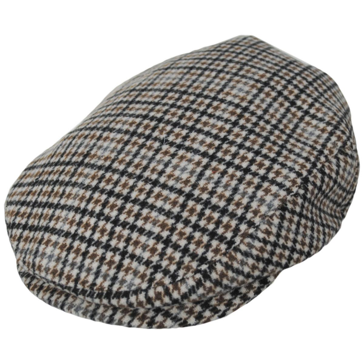 BRIXTON HATS | Hooligan Houndstooth Plaid Ivy Cap | 161564 | lead | OFF WHITE/DESERT PALM