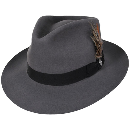 Stetson | Chatham Fur Felt Fedora Hat | 130610 | lead | CARIBOU