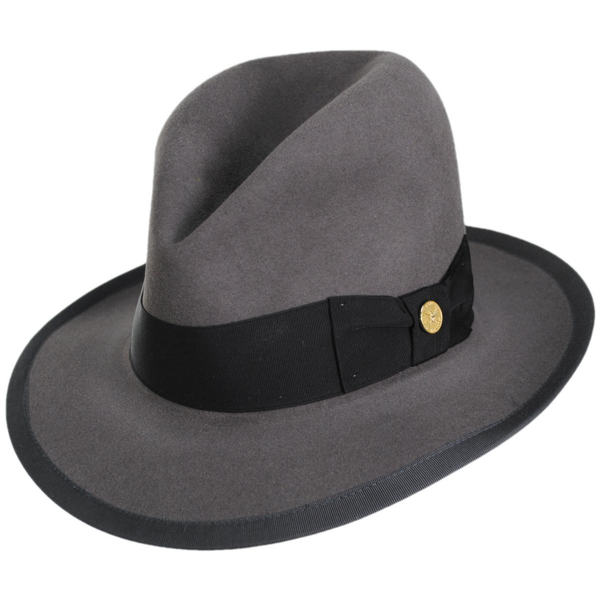 Stetson | Stetsonian B 160th Edition 6X Fur Felt Shapeable Open Crown Fedora Hat | 130755 | lsfone | CARIBOU