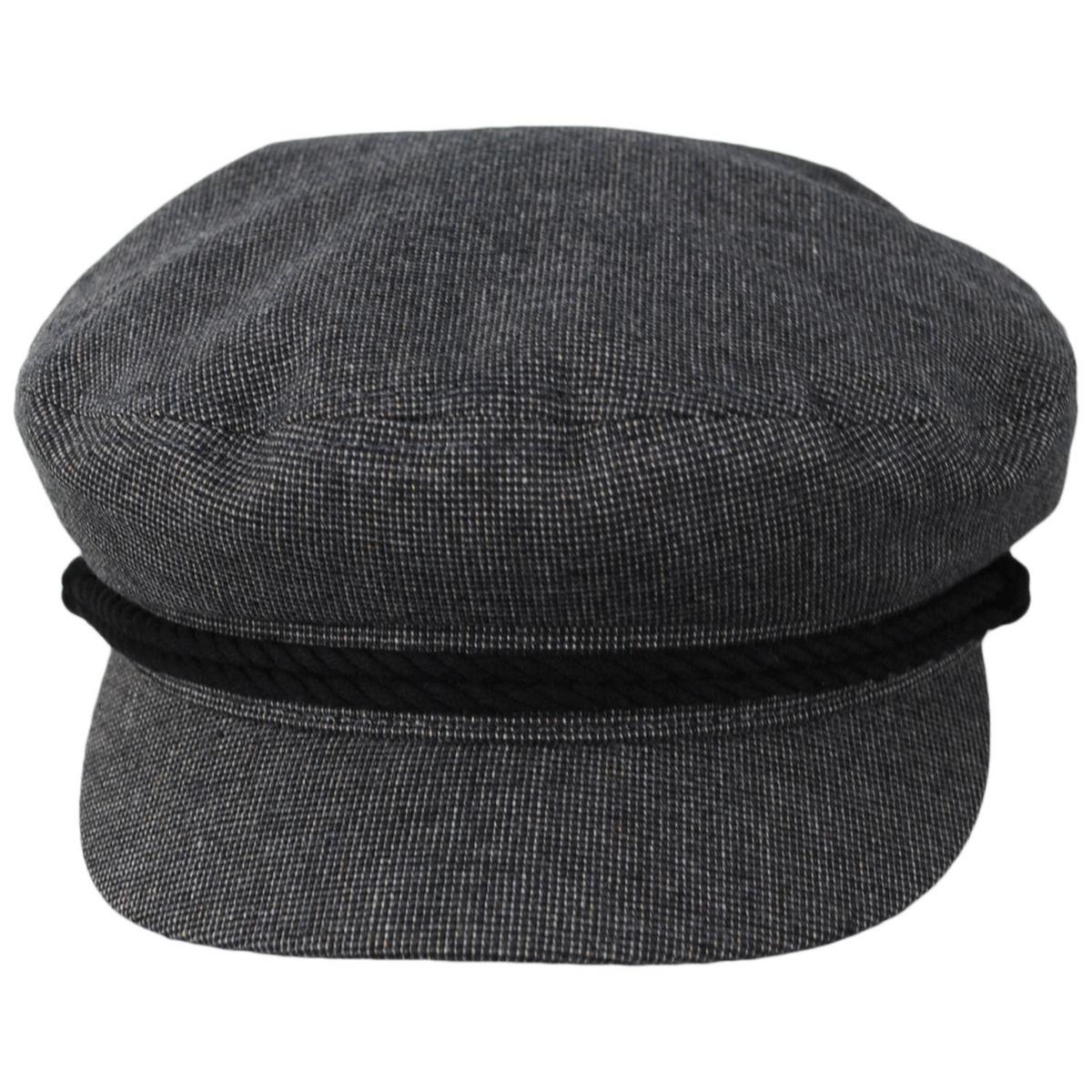 BRIXTON HATS | Cotton Blend Tweed Fiddler's Cap | 181301 | front | MIXED TWEED