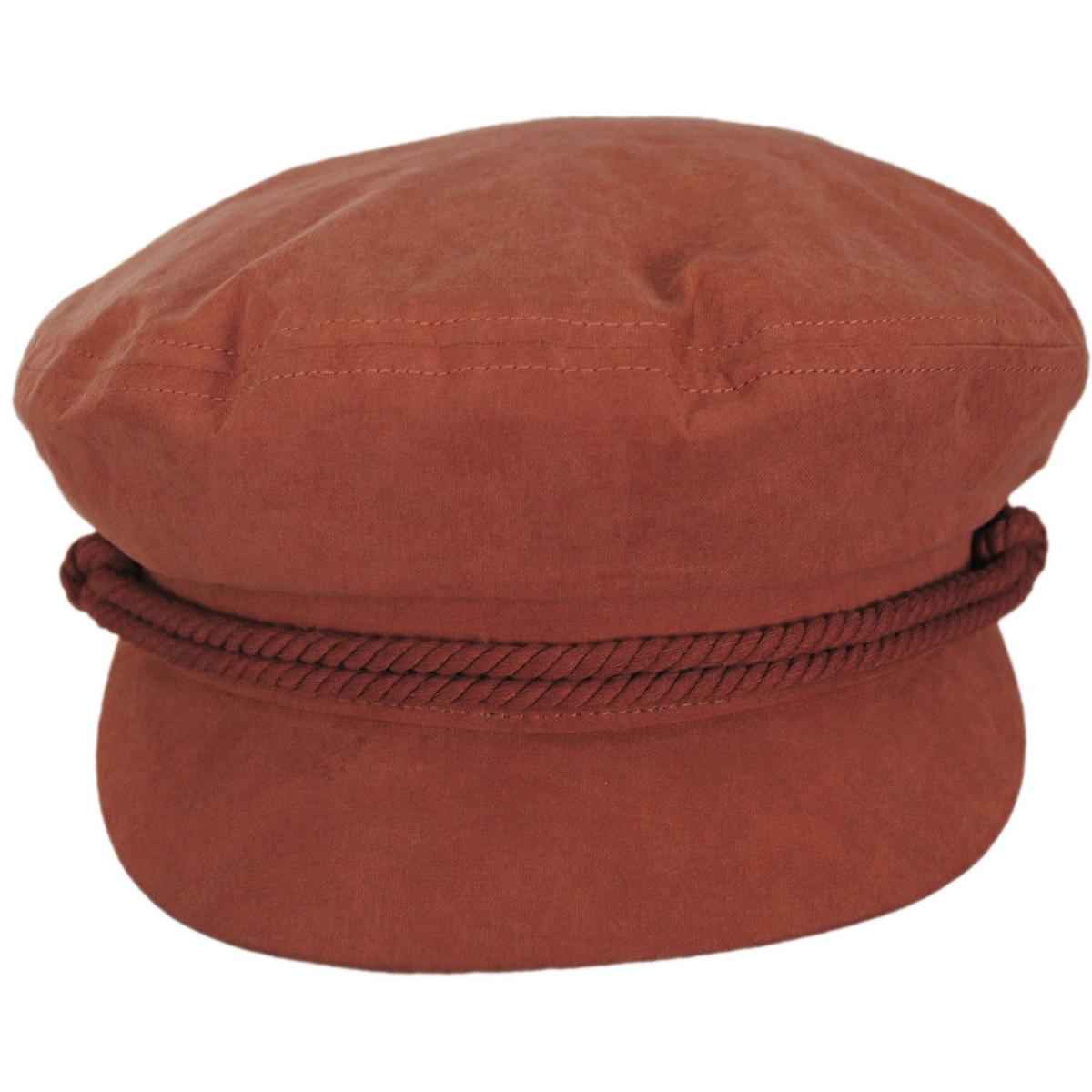 BRIXTON HATS | Fiddler Brushed Satin Fisherman Cap | 181359 | front | TERRACOTTA