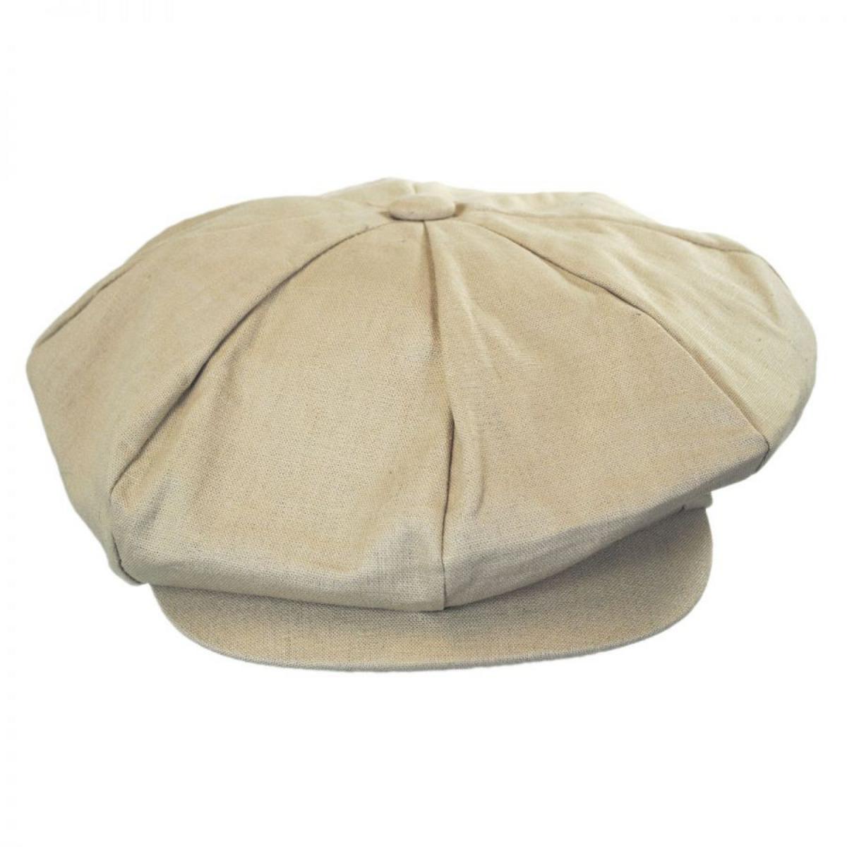 Jaxon Hats | Linen Big Apple Cap | 167736 | front | NATURAL