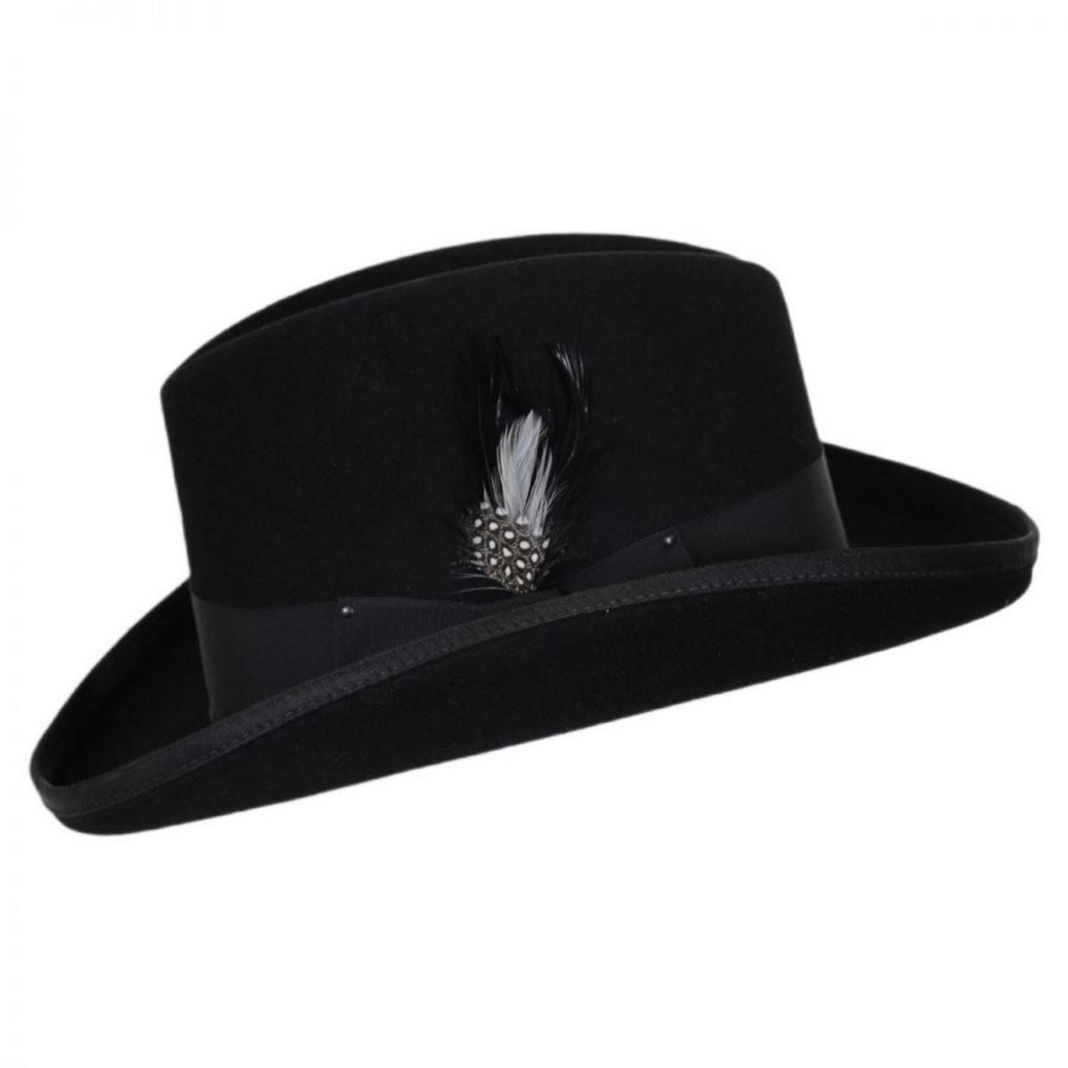 Bailey 1922 | Heritage Wool Felt Godfather Hat | 130052 | profile | BLACK