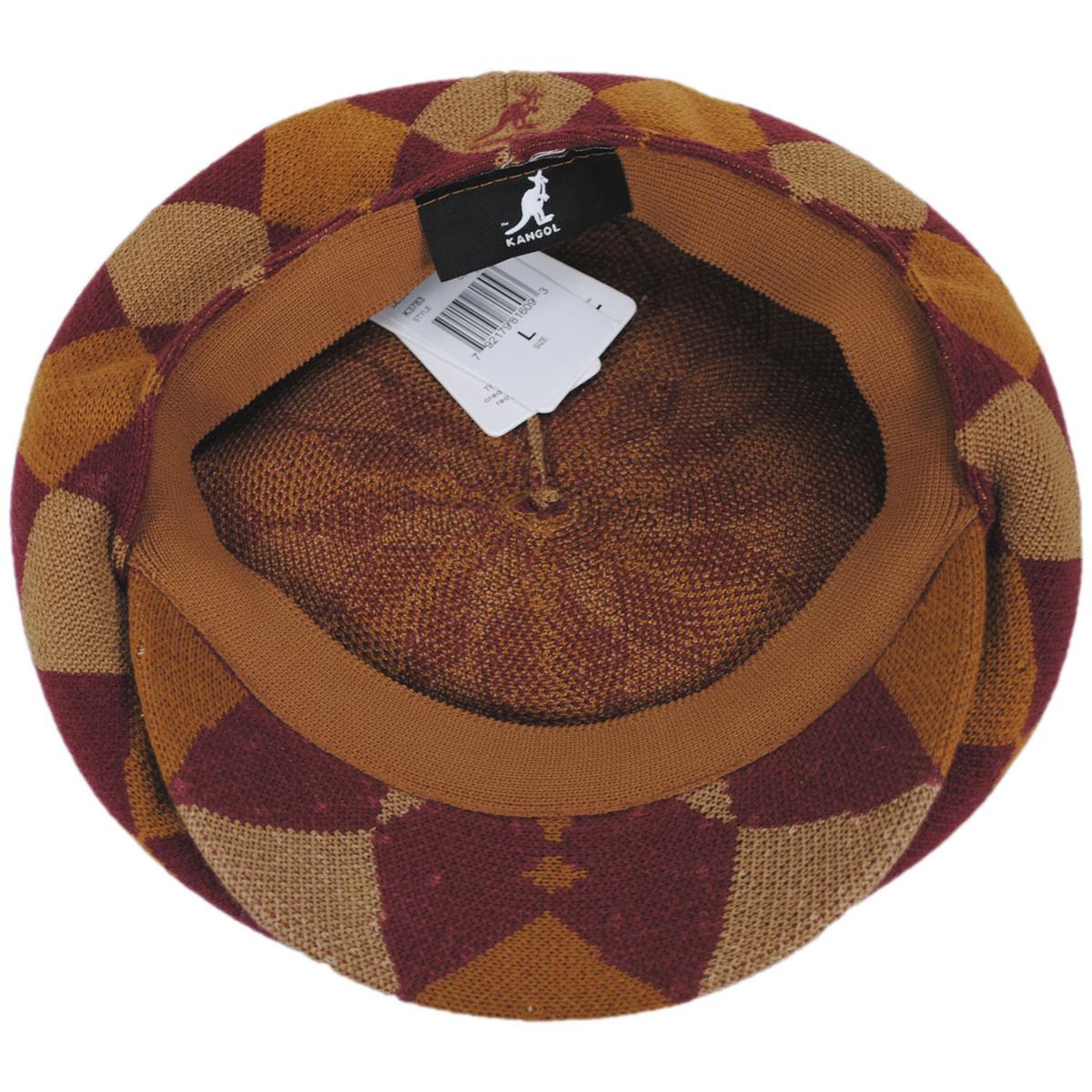 Kangol | Gentle Argyle Halifax Newsboy Cap | 160841 | under | RUSTIC CARAMEL