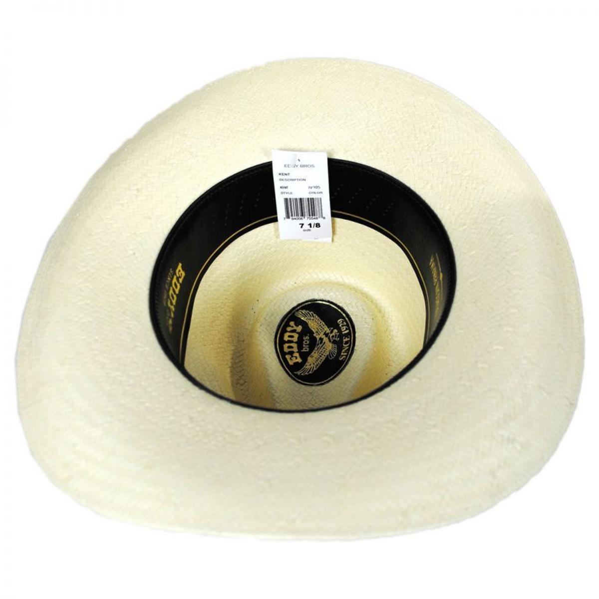Eddy Bros | Kent Toyo Straw Western Hat | 127714 | under | IVORY